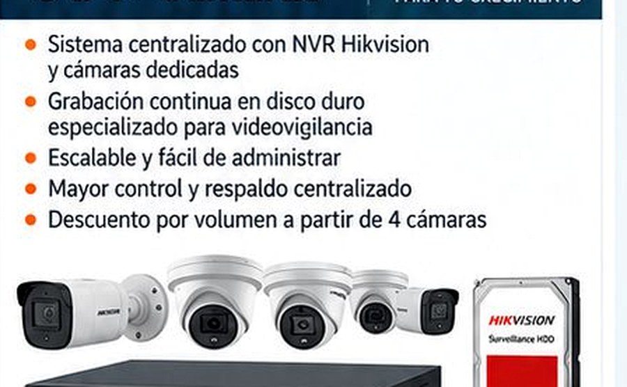 Sistema NVR con cámaras IP
